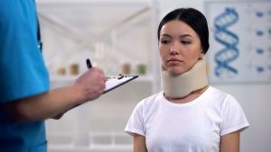 Woman-In-Neck-Brace